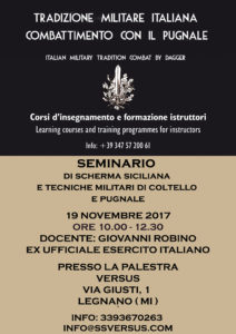 SEMINARIO DI TRADIZIONE MARZIALE ITALIANA A LEGNANO