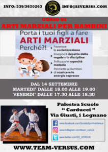 RIAPRE IL CORSO DI ARTI MARZIALI PER BAMBINI A LEGNANO