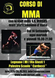 IL 14 SETTEMBRE RIPARTONO LE MMA A LEGNANO