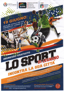 IL 19 GIUGNO SAREMO ALLA FESTA DELLO SPORT DI LEGNANO