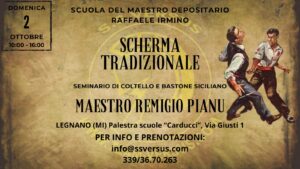 SEMINARIO DI COLTELLO ITALIANO IL 2 OTTOBRE A LEGNANO