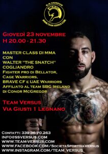 MASTER CLASS DI MMA CON WALTER COGLIANDRO A LEGNANO